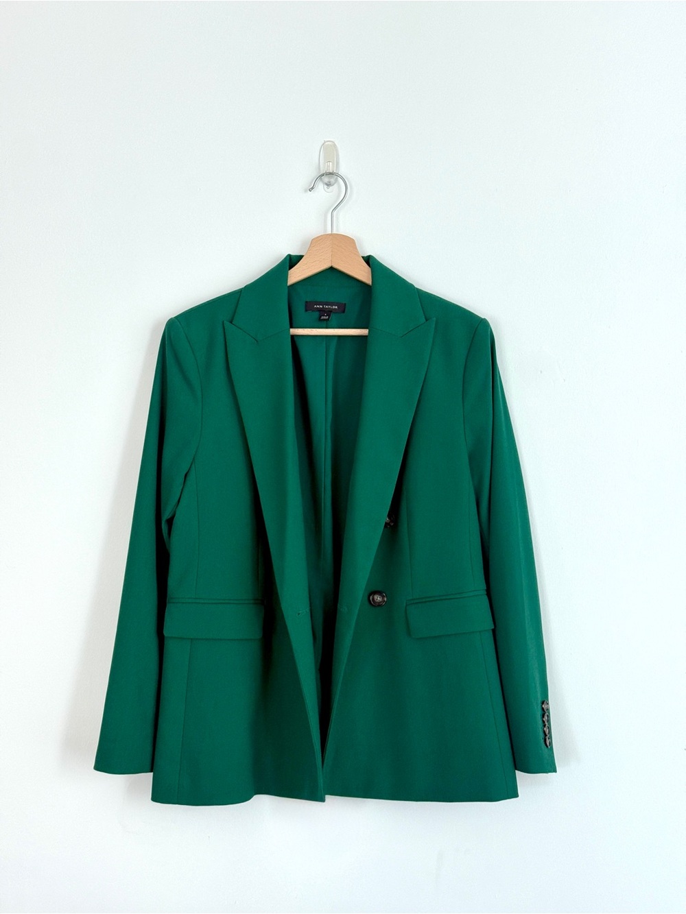 Ann Taylor Emerald Green double breasted Blazer